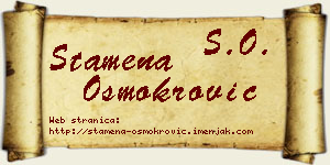 Stamena Osmokrović vizit kartica